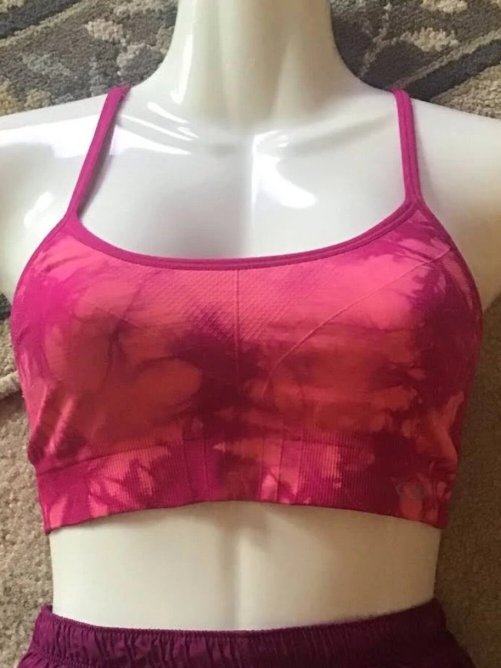 C9 by Champion Pink and Purple Tie-Dye Sports Bra